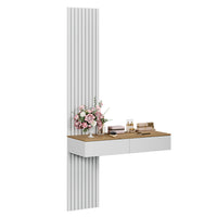 Vicco Tavolo da toeletta Bianco/quercia 100 cm con 2 cassetti