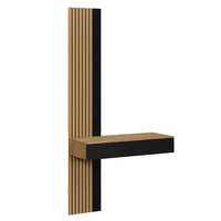 Vicco Tavolo da toeletta Quercia/nero 100 cm con 2 cassetti