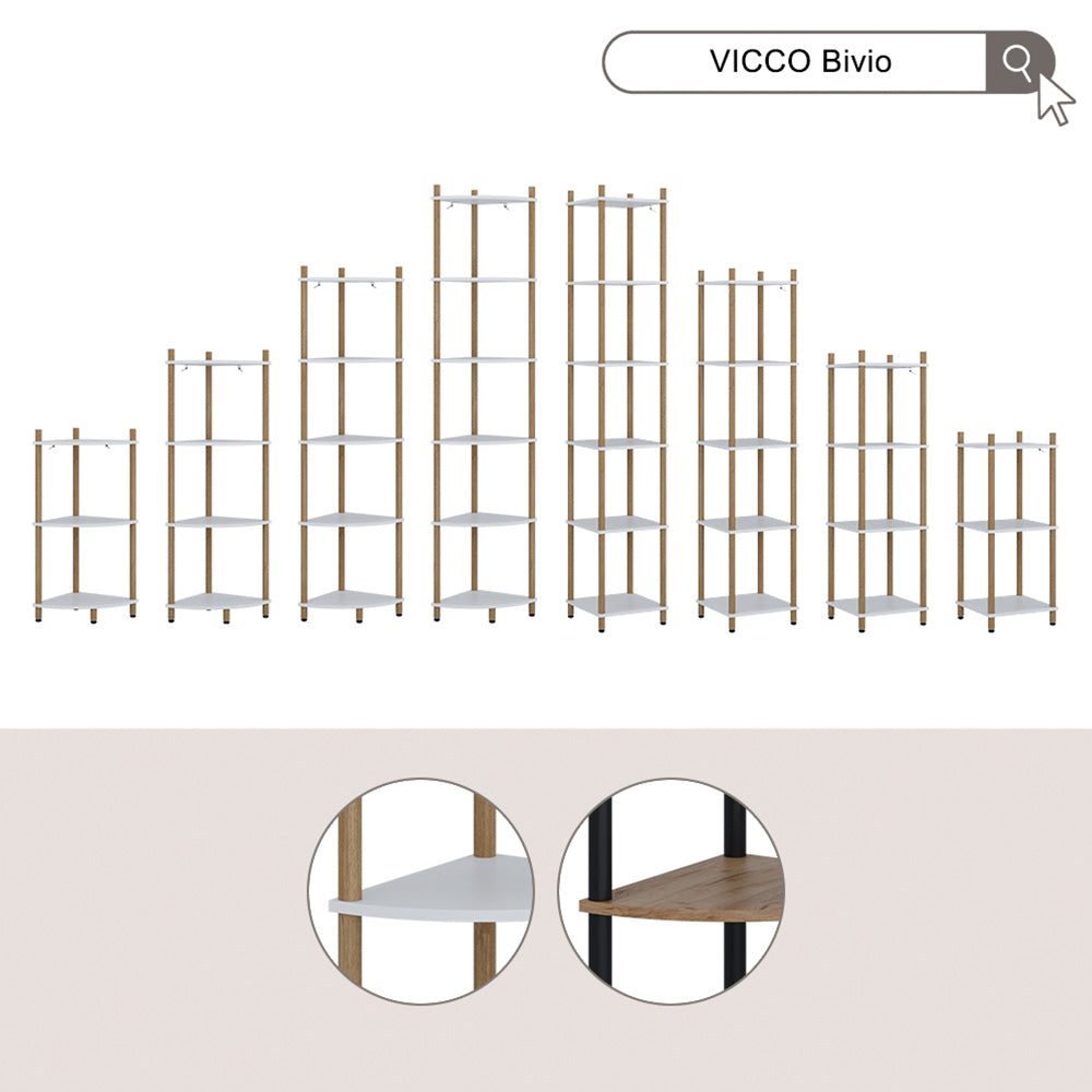 Vicco Libreria Bianco/pino 30 x 133 cm 5 ripiani