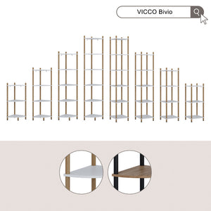 Vicco Libreria Bianco/pino 30 x 133 cm 5 ripiani