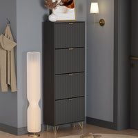 Vicco Mobile porta scarpe Nero 60 x 166.7 cm 4 scomparti