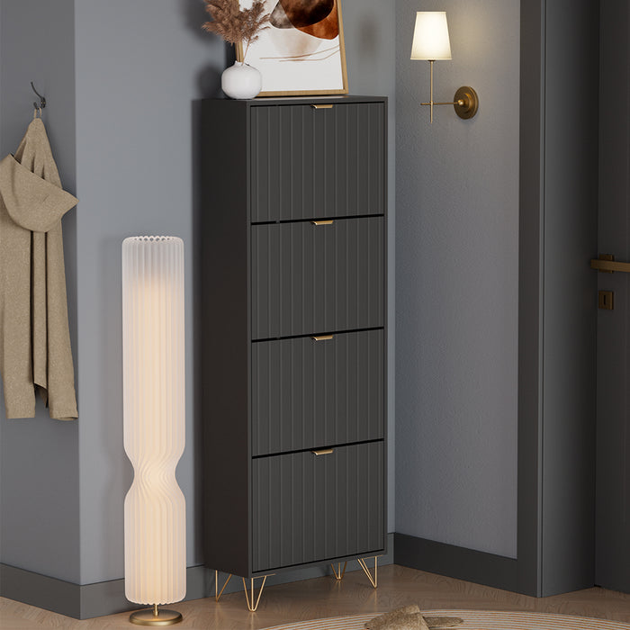 Vicco Mobile porta scarpe Nero 60 x 166.7 cm 4 scomparti