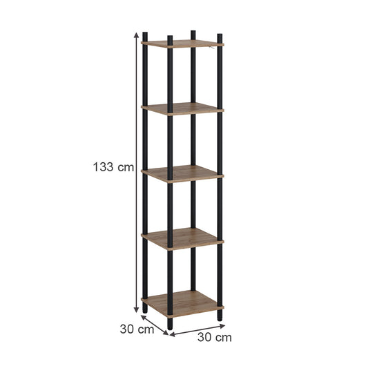 Vicco Libreria Quercia dorata/antracite 30 x 133 cm 5 ripiani