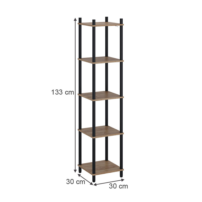 Vicco Libreria Quercia dorata/antracite 30 x 133 cm 5 ripiani