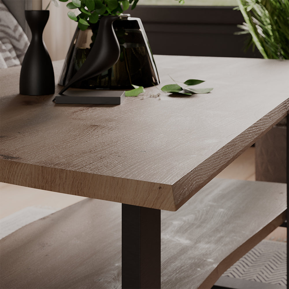 Vicco Tavolino da salotto Artigiano 100 x 60 cm , con ripiano