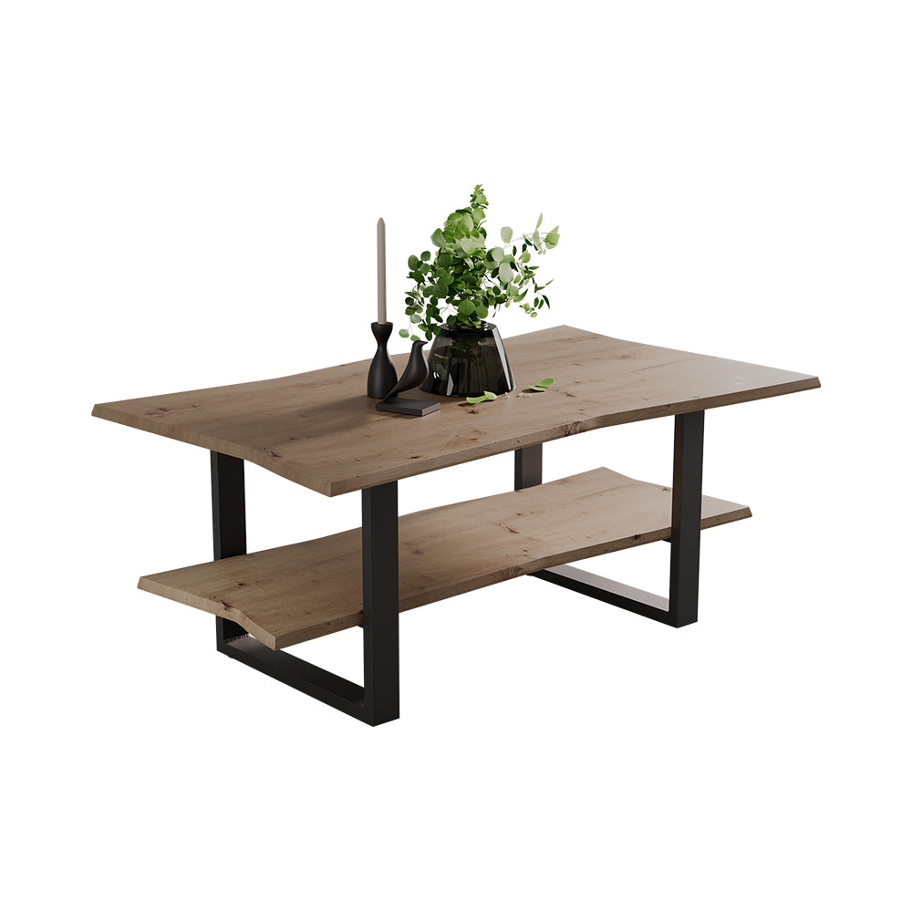 Vicco Tavolino da salotto Artigiano 100 x 60 cm , con ripiano