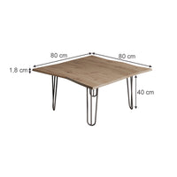 Vicco Tavolino da caffè Artigiano 80 x 80 cm