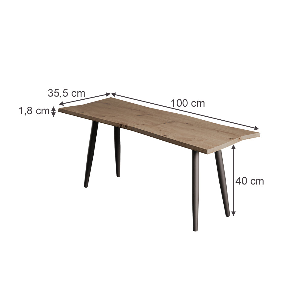 Vicco Tavolino da caffè Artigiano 100 x 35.5 cm