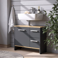 Vicco Mobile sottolavabo per bagno Antracite 70.2 x 57 cm con 2 cassetti e 1 anta