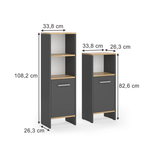 Vicco  Antracite 2 parti