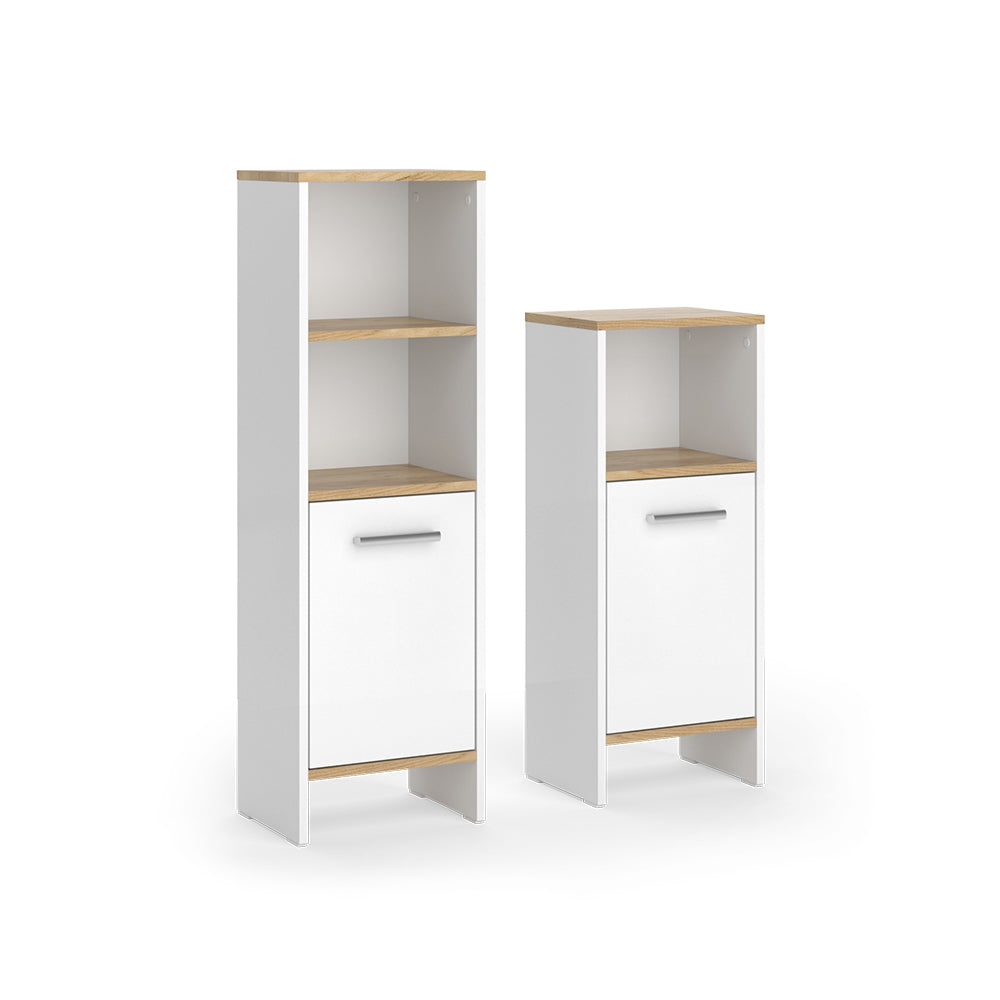 Vicco Set di mobili da bagno Rovere bianco/dorato 2 parti