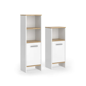 Vicco Set di mobili da bagno Rovere bianco/dorato 2 parti