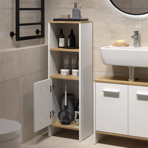 Vicco Set di mobili da bagno Rovere bianco/dorato 2 parti