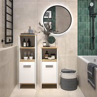 Vicco Set di mobili da bagno Rovere bianco/dorato 2 parti
