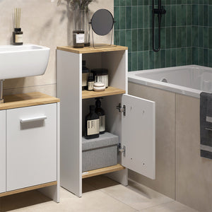 Vicco Set di mobili da bagno Rovere bianco/dorato 2 parti