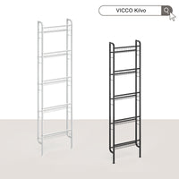 Vicco Scaffale a scala Nero 44.5 x 160 cm con 5 ripiani