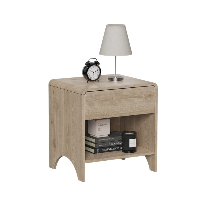 Vicco Comodino camera da letto Rovere 47 x 50 cm con 1 cassetto