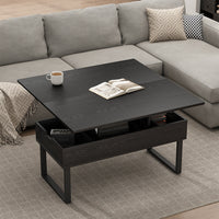 Vicco tavolino soggiorno Nero 100 x 50 cm con funzione di sollevamento