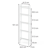 Vicco Scaffale a scala Bianco 44.5 x 160 cm con 5 ripiani