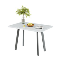 Vicco tavolo da pranzo allungabile Bianco/Grigio 160 x 80 cm con piano d'appoggio allungabile