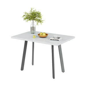 Vicco tavolo da pranzo allungabile Bianco/Grigio 160 x 80 cm con piano d'appoggio allungabile