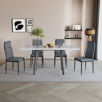 Vicco tavolo da pranzo allungabile Bianco/Grigio 160 x 80 cm con piano d'appoggio allungabile