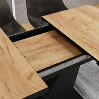 Vicco tavolo da pranzo allungabile Rovere Goldkraft/nero 120 x 80 cm estensibile