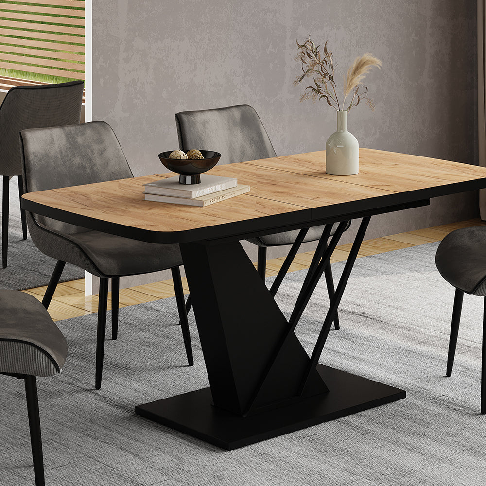 Vicco tavolo da pranzo allungabile Rovere Goldkraft/nero 120 x 80 cm estensibile