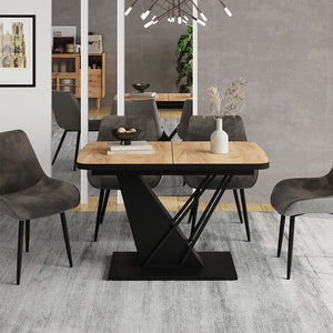 Vicco tavolo da pranzo allungabile Rovere Goldkraft/nero 120 x 80 cm estensibile