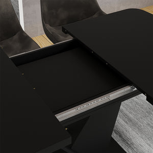 Vicco tavolo da pranzo allungabile Nero 120 x 80 cm estensibile