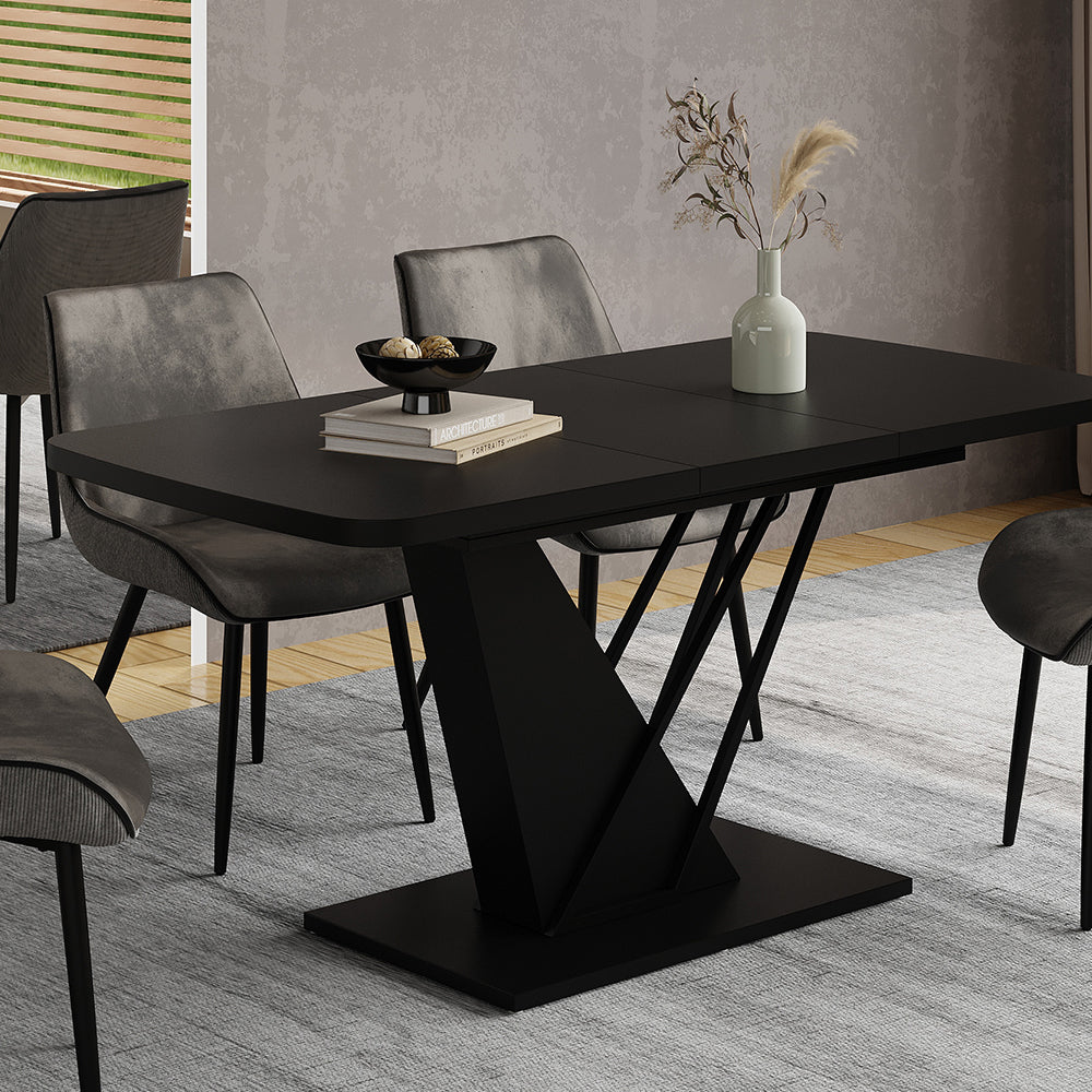 Vicco tavolo da pranzo allungabile Nero 120 x 80 cm estensibile