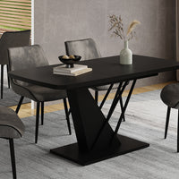 Vicco tavolo da pranzo allungabile Nero 120 x 80 cm estensibile