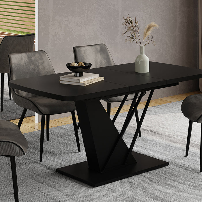 Vicco tavolo da pranzo allungabile Nero 120 x 80 cm estensibile