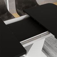 Vicco tavolo da pranzo allungabile Nero/bianco 120 x 80 cm estensibile