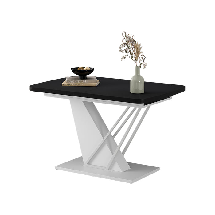 Vicco tavolo da pranzo allungabile Nero/bianco 120 x 80 cm estensibile