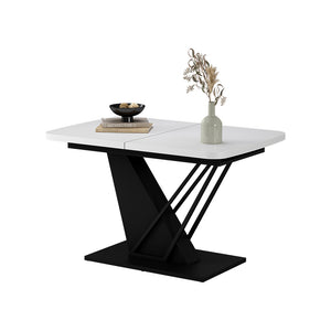 Vicco tavolo da pranzo allungabile Bianco/nero 120 x 80 cm estensibile