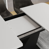 Vicco tavolo da pranzo allungabile Bianco/nero 120 x 80 cm estensibile