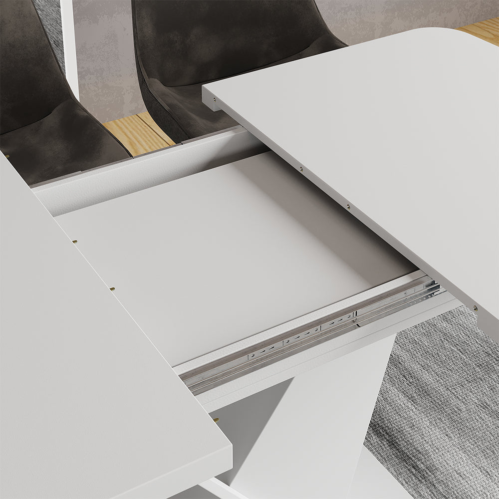 Vicco tavolo da pranzo allungabile Bianco 120 x 80 cm estensibile