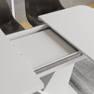 Vicco tavolo da pranzo allungabile Bianco 120 x 80 cm estensibile