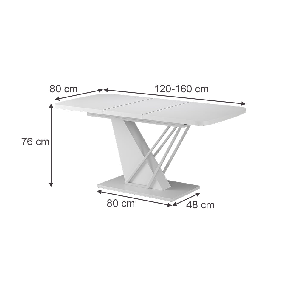 Vicco tavolo da pranzo allungabile Bianco 120 x 80 cm estensibile