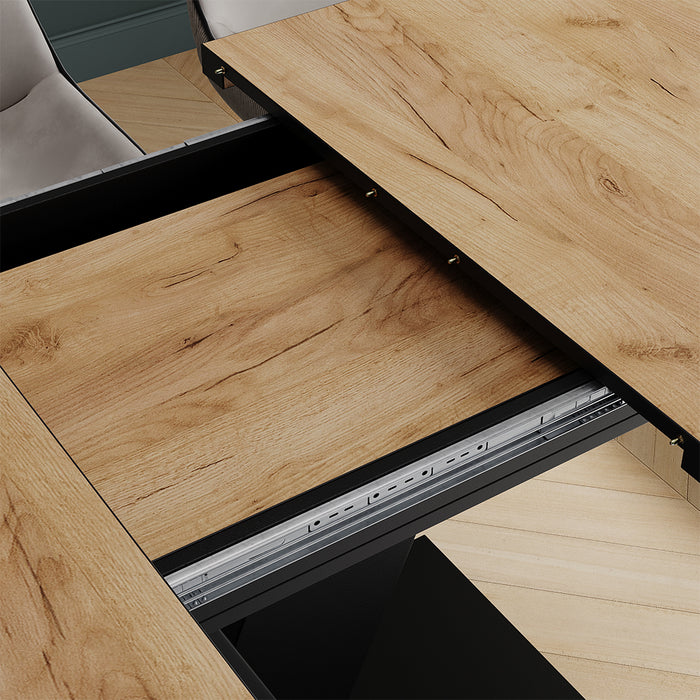 Vicco tavolo da pranzo allungabile Rovere Goldkraft/nero 120 x 80 cm estensibile