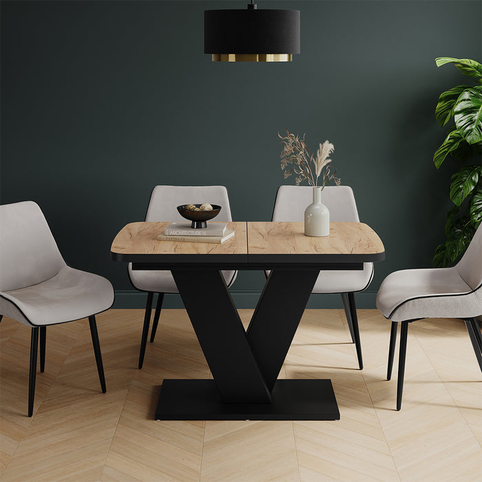 Vicco tavolo da pranzo allungabile Rovere Goldkraft/nero 120 x 80 cm estensibile