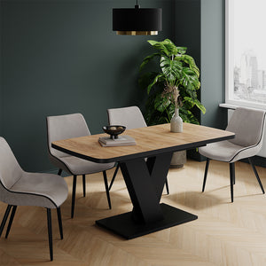 Vicco tavolo da pranzo allungabile Rovere Goldkraft/nero 120 x 80 cm estensibile