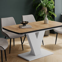 Vicco tavolo da pranzo allungabile Nero/bianco 120 x 80 cm estensibile