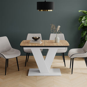 Vicco tavolo da pranzo allungabile Nero/bianco 120 x 80 cm estensibile