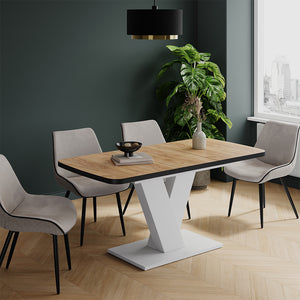 Vicco tavolo da pranzo allungabile Nero/bianco 120 x 80 cm estensibile