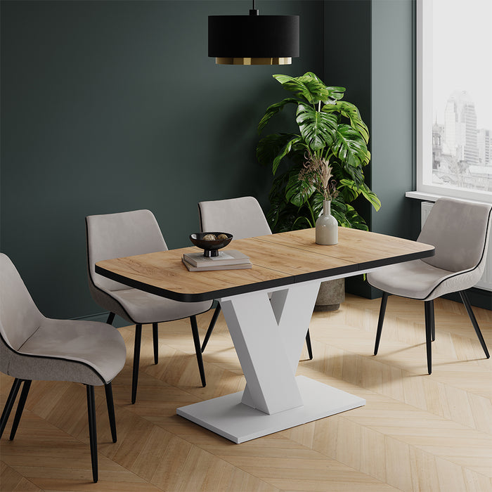 Vicco tavolo da pranzo allungabile Nero/bianco 120 x 80 cm estensibile