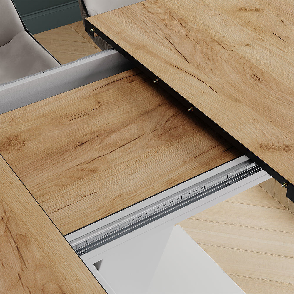 Vicco tavolo da pranzo allungabile Nero/bianco 120 x 80 cm estensibile