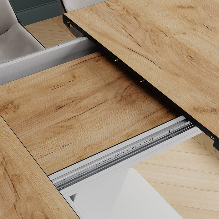 Vicco tavolo da pranzo allungabile Nero/bianco 120 x 80 cm estensibile