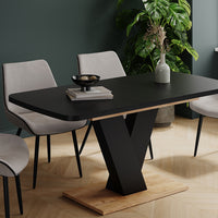 Vicco tavolo da pranzo allungabile Nero/quercia 120 x 80 cm estensibile